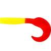 Приманка силикон. ALLVEGA FLUTTER TAIL GRUB  8-025RT solid yellow RT (твист, 8см, 3,6гр, уп. 7шт)